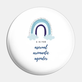 A is for Asexual Aromantic Agender Pin