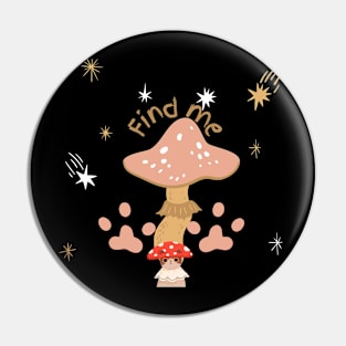 Mushroom cat Pin