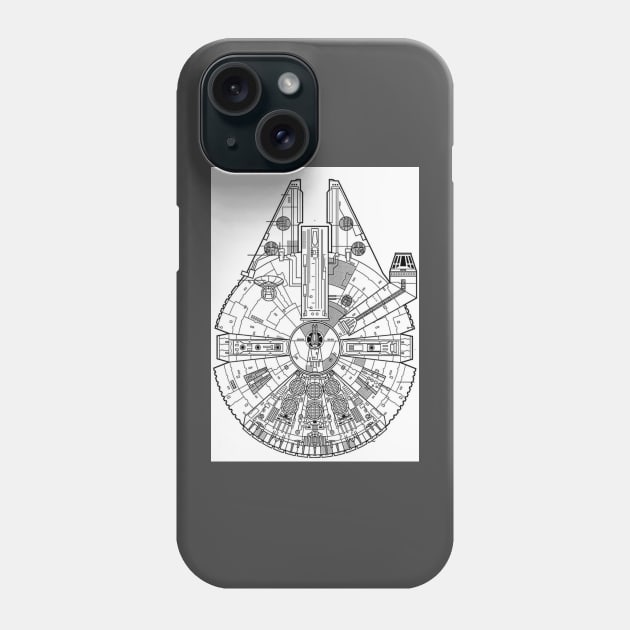 M. Falcon Phone Case by Cloudcitysabers