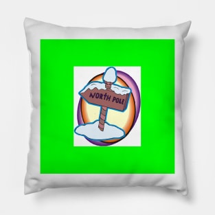 Christmas Holiday with North Pole Pillow