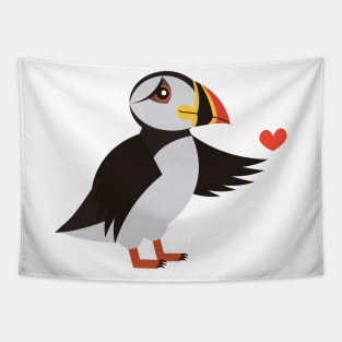 Puffin Seabird Iceland Love Waterfowl Tapestry