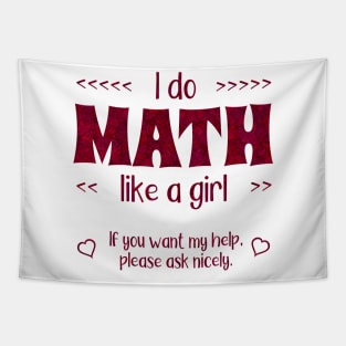 Math Like a Girl Tapestry