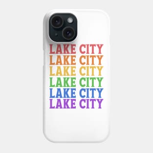 LAKE CITY RAINBOW TEXT Phone Case