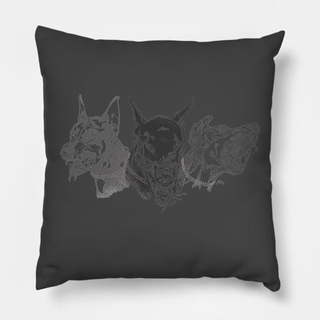 Cerberus Pillow by J. Christopher Schmidt