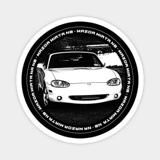 Mazda Miata MX-5 NB Black 'N White 4 (Black Version) Magnet