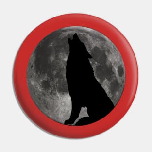 the moon night wolf Pin