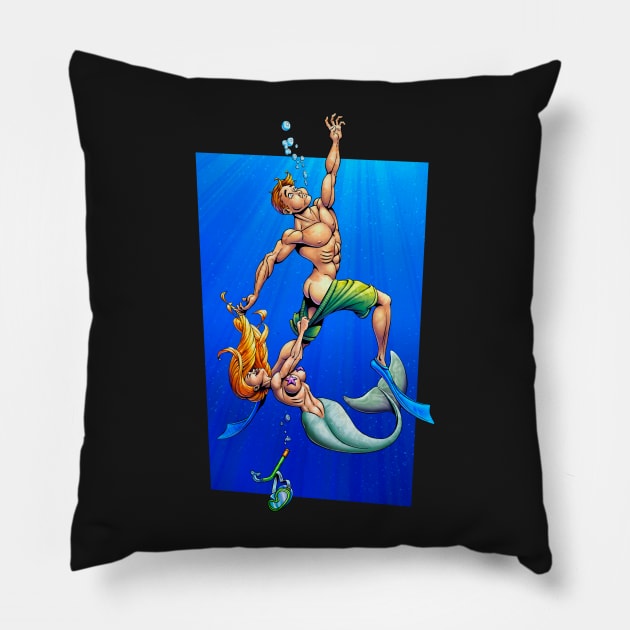 Sea Imp Pillow by MalSemmensArt