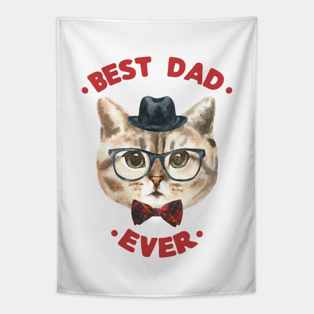 Best Dad Ever | Cad Daddy | Fur Parents | Cat Dad Gifts | Fathers Day Gifts | Cat Lover Gifts Tapestry by mschubbybunny