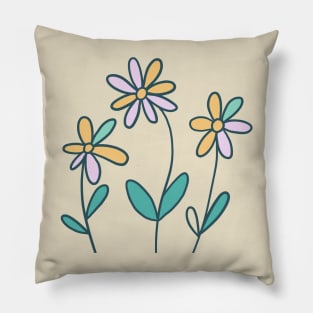 Naive childish flowers Pillow