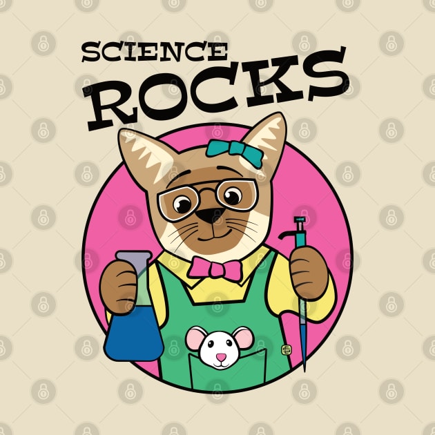 Science Rocks Siamese Cat by Sue Cervenka