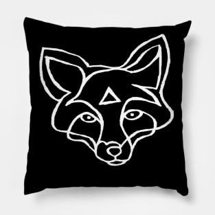 Minimal Line Art Fox Pillow