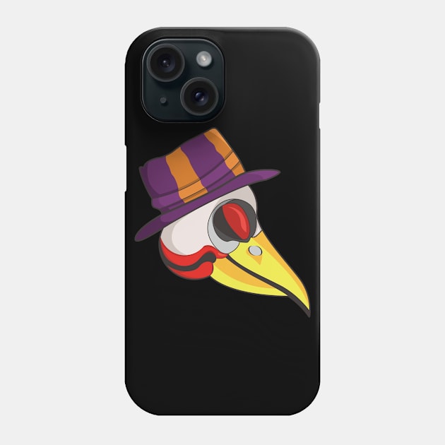 the head of a bird with a funny hat Phone Case by HD apparel