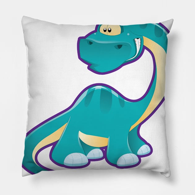 DINO HAPPY Pillow by leobass