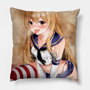 Shimakaze Anime Watercolor Pillow