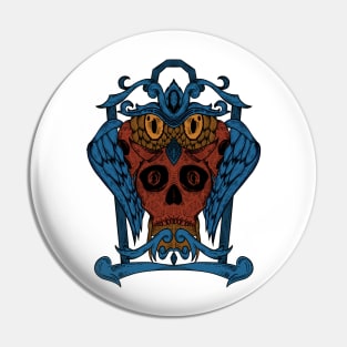 horror owl skull art Pin