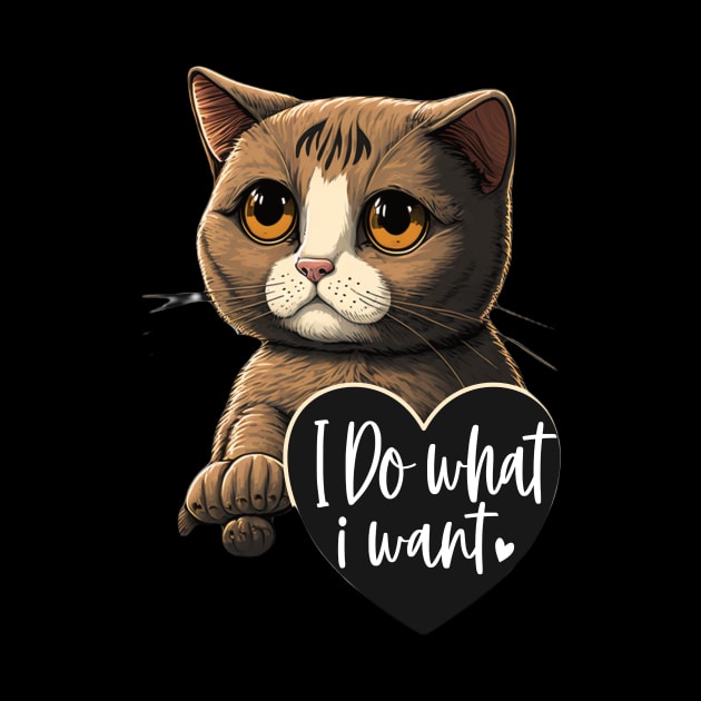 I Do What I Want Cute Funny Cat by Cute Creatures