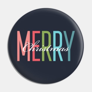 Multicolored christmas inscription Pin