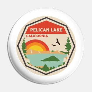 Pelican Lake California Colorful Scene Pin