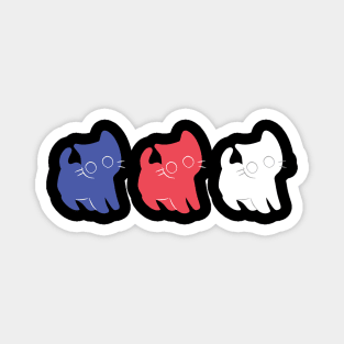 4TH Of July Cats American Flag Magnet