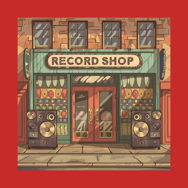 Record shop by OldSchoolRetro