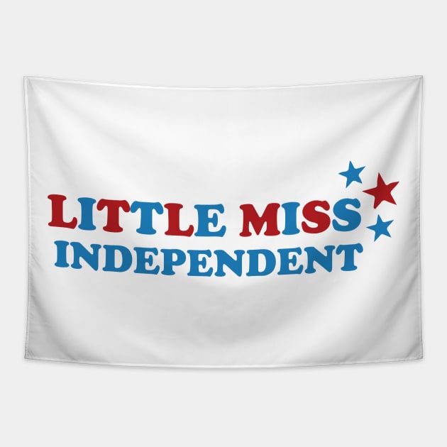 Little Miss Independent - Celebrating the 4th of July in Style Tapestry by Inkonic lines