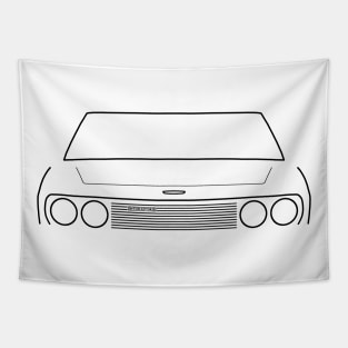 Jensen Interceptor classic car outline graphic (black) Tapestry