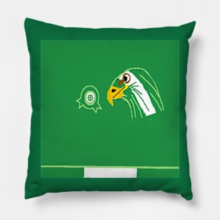 Green Sporty Nigeria Design on Green Background Pillow