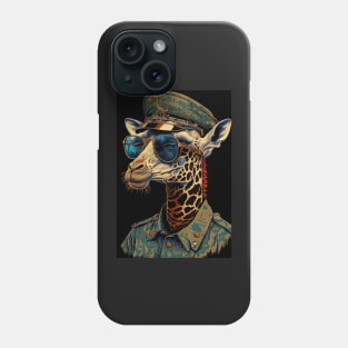 Psychedelic Giraffe with Sunglasses and Headphones Phone Case