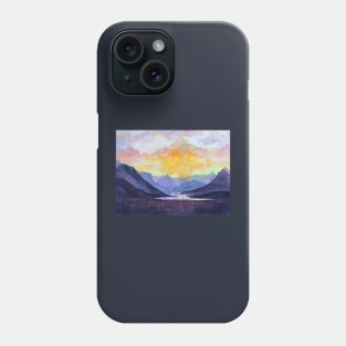 Sunset Watercolor Painting Phone Case