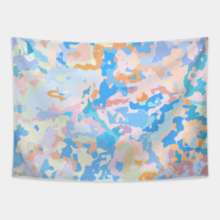 Blue and Orange Marble Tapestry