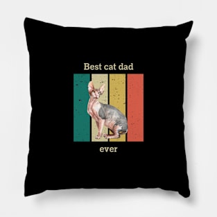 Cat t shirt - est cat dad ever Pillow