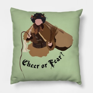 Dwight Schrute Cheer or Fear Belsnickel Art – The Office (black text) Pillow