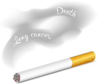 Lung cancer poster Cigarette Magnet