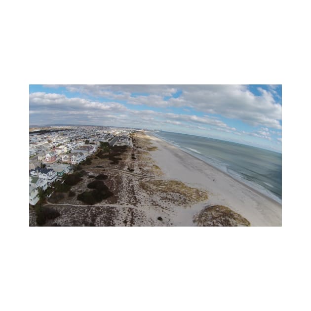 Ocean City NJ Beach, Facing AC on drone by PugDronePhotos