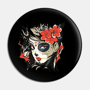 Skull Girl Pin