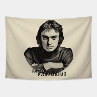 Retro Jaco Pastorius Tapestry