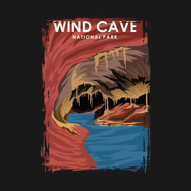 Wind Cave National Park Travel Poster by jornvanhezik