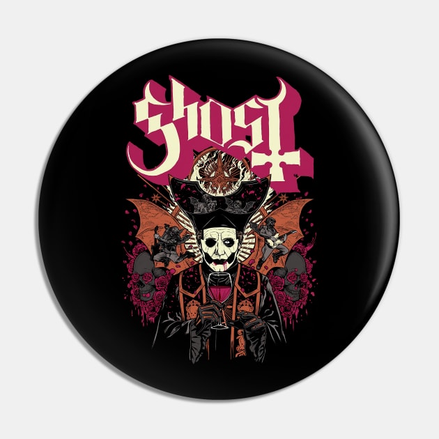 Ghost Band Pin by trippy illusion