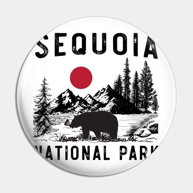 Vintage Sequoia National Park California Black Bear Souvenir Pin by mrsmitful01