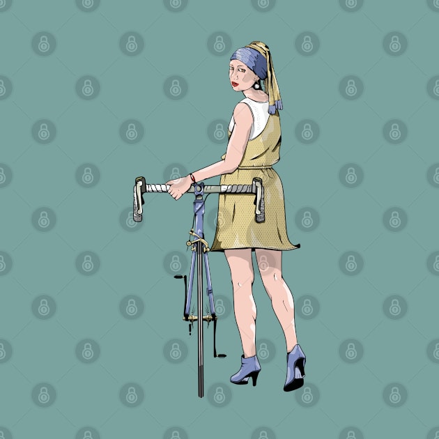 Girl with a pearl earing road bike by mailboxdisco