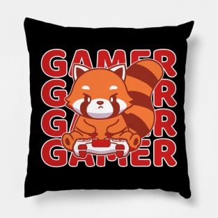 Cute Red Panda Gaming Pillow