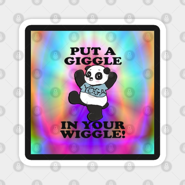 Panda Yoga Funny, PUT A GIGGLE IN YOUR WIGGLE, Gift Pose Exercise, Workout Magnet by tamdevo1