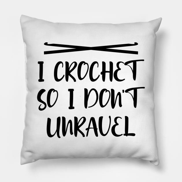 I crochet so I don't unravel Pillow by colorsplash