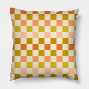 Retro Checkered Cottagecore Pattern Pillow