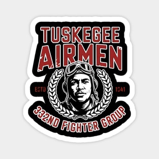 Tuskegee Airmen - 332nd Fighter Group - Vintage Pilot Logo 2 Magnet