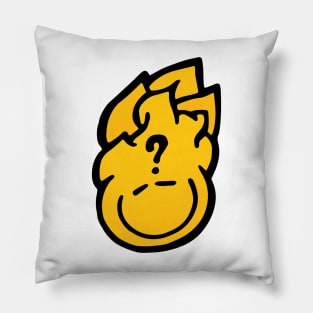 Question Mark Smiley Doodle Art Pillow