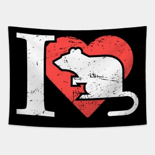 I Love Rats | Cute Funny Pet Rat Gift Tapestry