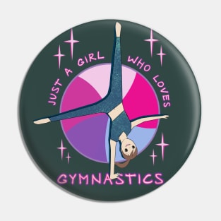 Funny Gymnast Anime Girl Cartwheel Gymnastics Stars Pin