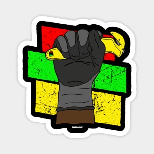 Gloved Fist Coworker Swagazon Associate Black History Month Magnet