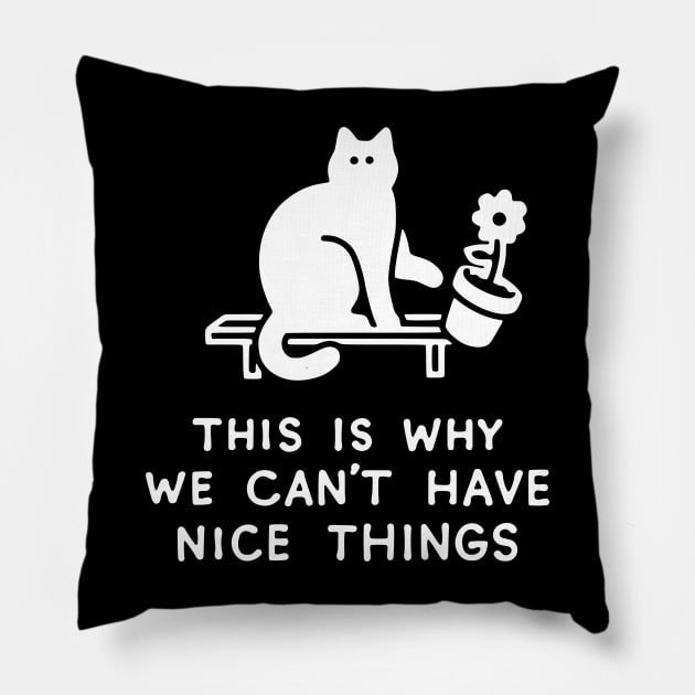 THIS IS WHY WE CAN'T HAVE NICE THINGS Pillow by obinsun